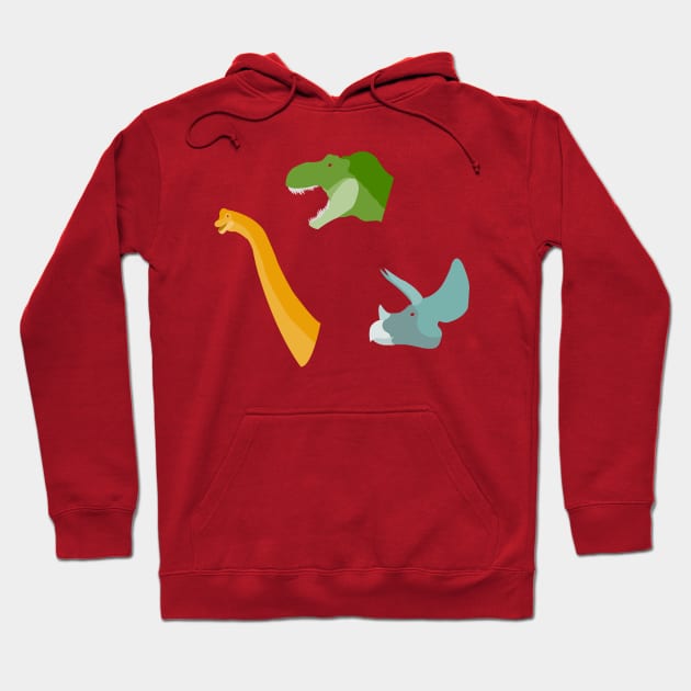 A Dinosaur Trio Hoodie by trippfritts